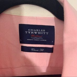 Men’s Large Charles Tyrwhitt Pink Oxford Shirt